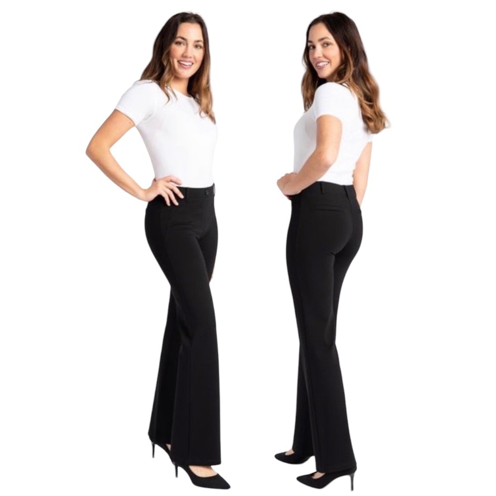 Betabrand Black Bootcut Dress Yoga Pants Size XS Petite